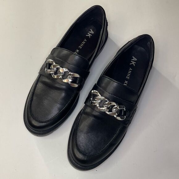 Anne Klein Chunky Lug Sole Loafer Black size 7 - Picture 5 of 10